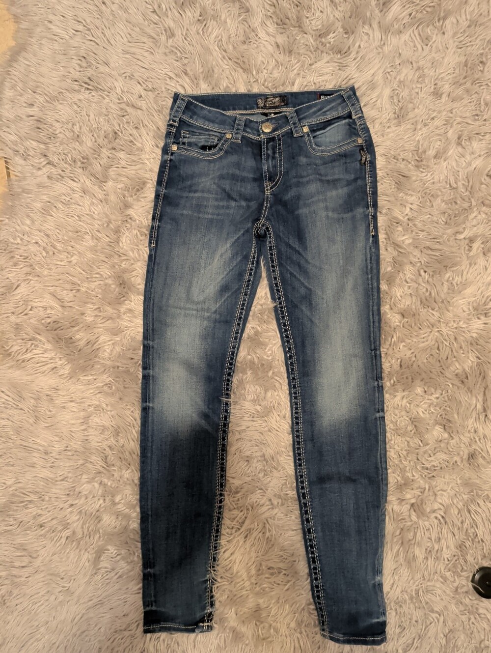 Silver Jeans Women's Skinny Jeans in Medium Wash Blue